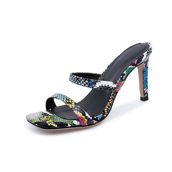 

2021 novo fino alto femininas vero sapatos alta qulaity mulher vestido festa chinelos sandlias gladiador szie o3ph, Black