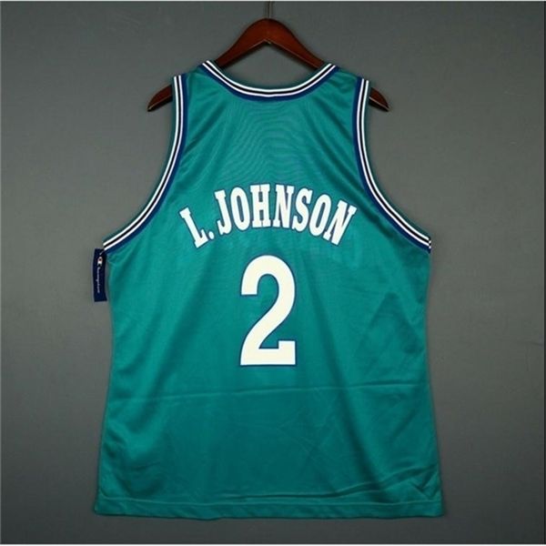 

custom 604 youth women vintage larry johnson vintage champion college basketball jersey size s-4xl or custom any name or number jersey, Black