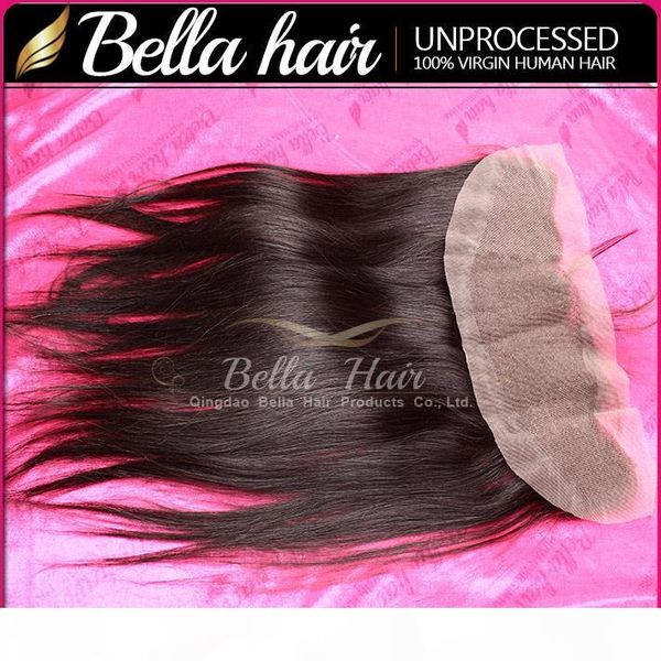 

brazilian virgin hair lacefrontal straight ear to ear lace frontal (2*13) 8-26 inch human hair natural color hair extensions bellahair, Black;brown