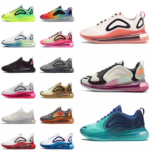 

run 72c cushion sea forest running shoes men women pink coral stardust volt black wolf grey 720s trainers athletic sneakers 36-45, White;red