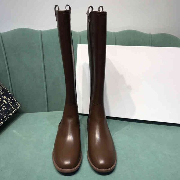

autumn designer boots luxury women high casual shoes knight martin combat zipper boot elastic zip fashion 100% leather, Black