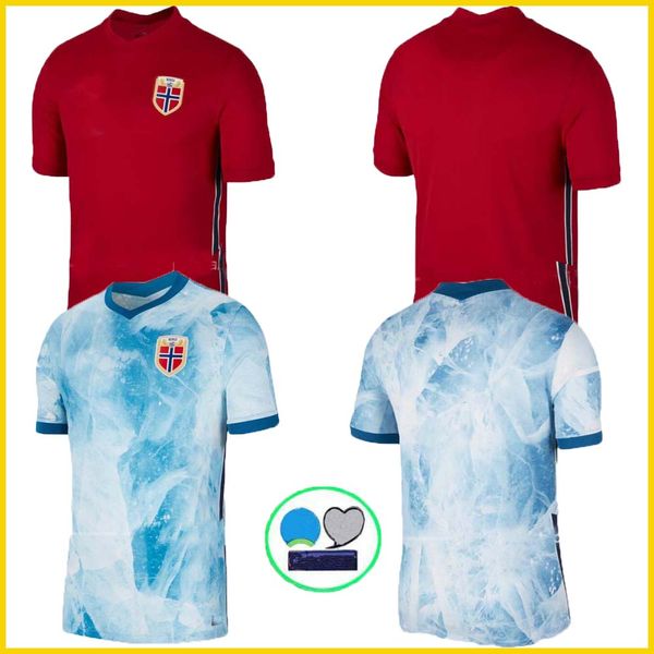 

new 20 21 norway soccer jerseys 2020 2021 noruega haaland ödegaard berge king camisetas de fútbol national team football uniforms thailand, Black;yellow