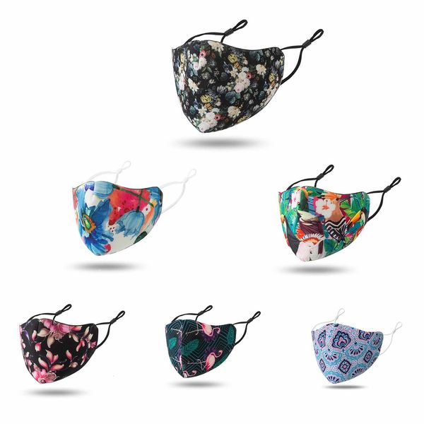 

u5gc2u factory price print flowers design protective mouth breathable to safety dustproof earloop face mask 3 n