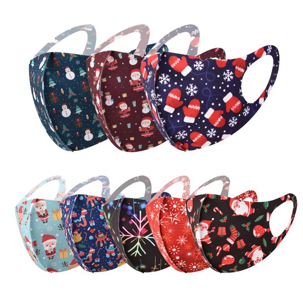 

face santa masks designer gift christmas mask 3d kids printing mouth facemask dustproof sunscreen washable men