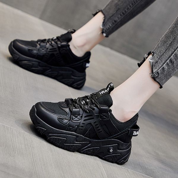 

dadai women 2020 new ins fashion versatile autumn winter black leisure sports plush women's shoes