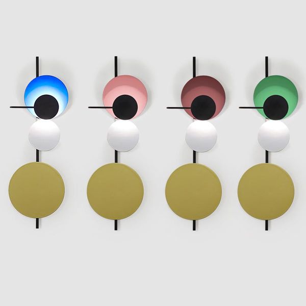 

wall lamp designer plate copper modern simple corridor bedroom el nordic macaron