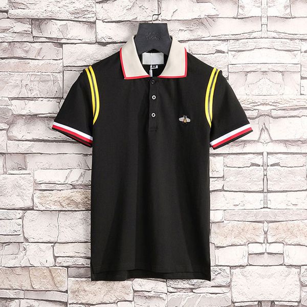 

q5luxury men's polo shirt summer cotton solid color new style brand men's polo factory for sale, White;black