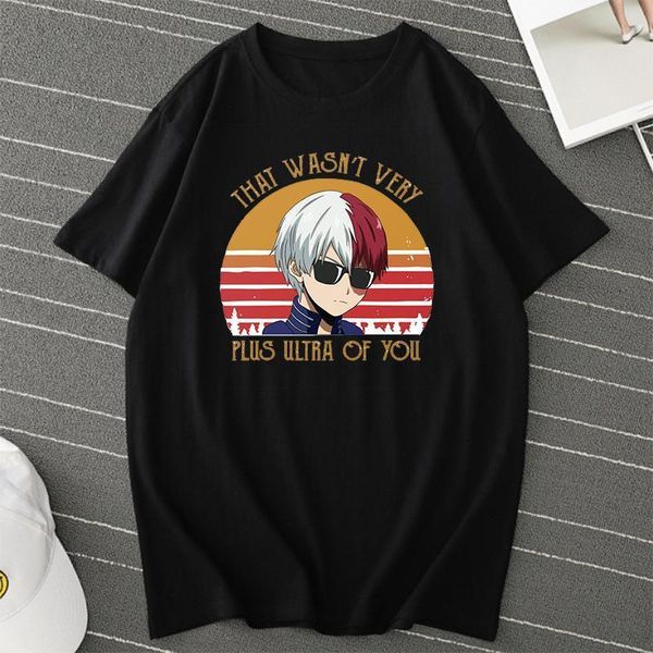 

anime tops рубашка мой герой академии боку летом с коротким рукавом футболка мужчины, которые не очень плюс ультра из вас смешные футболки t, White;black
