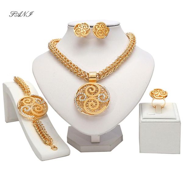 

fani fashion dubai gold color jewelry set brand statement jewelry set wholesale nigerian wedding woman accessories, Silver