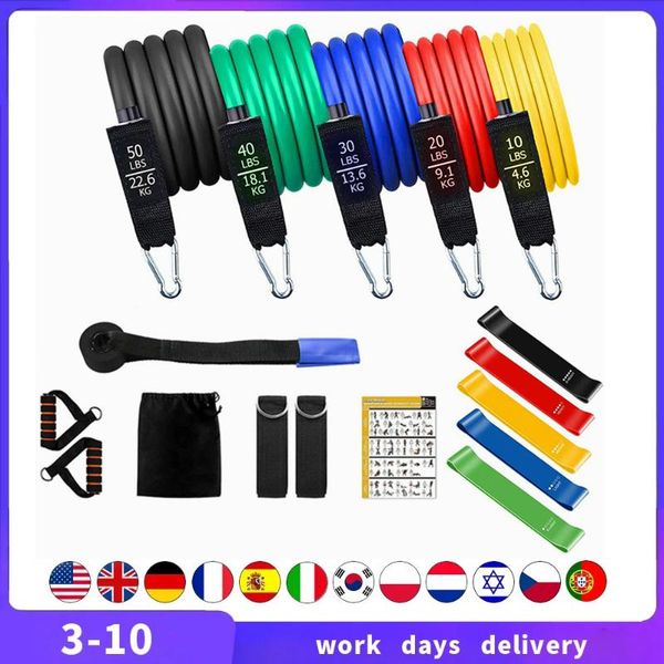 

resistance bands drop pull rope fitness exercises tpr elastic tubes yoga band indoor body sports training equipment