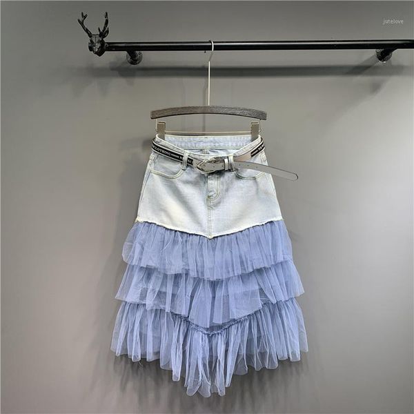 

short skirts jeans push-up bleached high-waisted spliced lace denim summer dm0011, Black