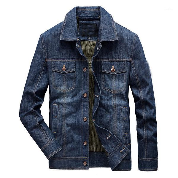 

2019 fashion men denim jacket long sleeves single breasted turn down collar autumn jeans coat casual leisure blouse plus size s-5xl1, Black;brown