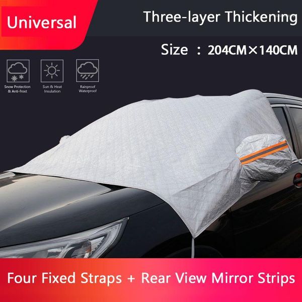 

car snow cover universal waterproof car windshield sunshade cover for snow protection anti-frost anti-theft summer winter guard1