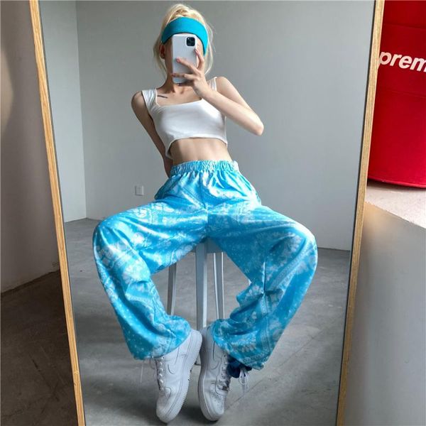 

women's pants & capris sweatpants women ins harajuku high straight casual wide leg loose fashion hip hop long female hipster, Black;white