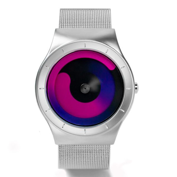 

elements men's watch dial star swirling watch waterproof quartz, Slivery;brown