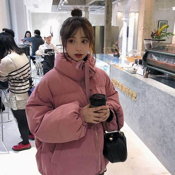 

women's padded jacket winter new thick slim-fitting padded clothes loose bf korean version of bread clothes warm cotton coat1, Black