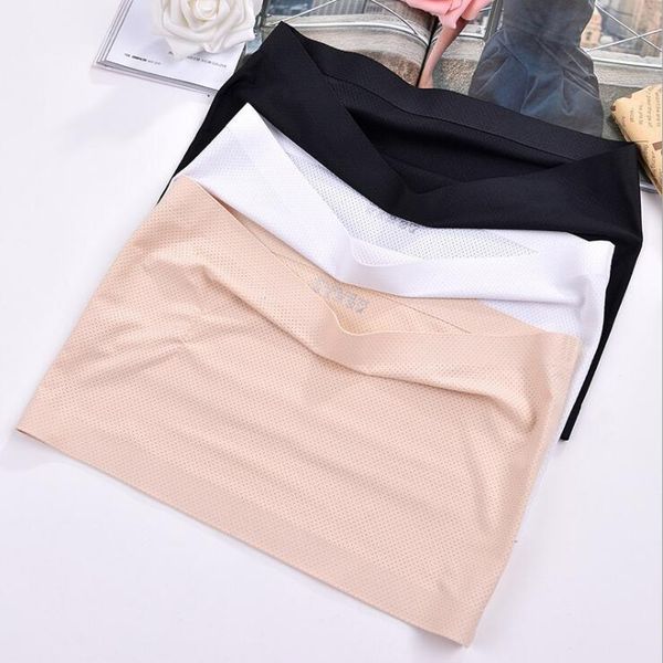 

3Pieces/Lot Summer Women Modal Bandeau Top Solid Breathable Strapless Bra Bandeau Soft Seamless Women Casual Tank Crop Tops, Beige