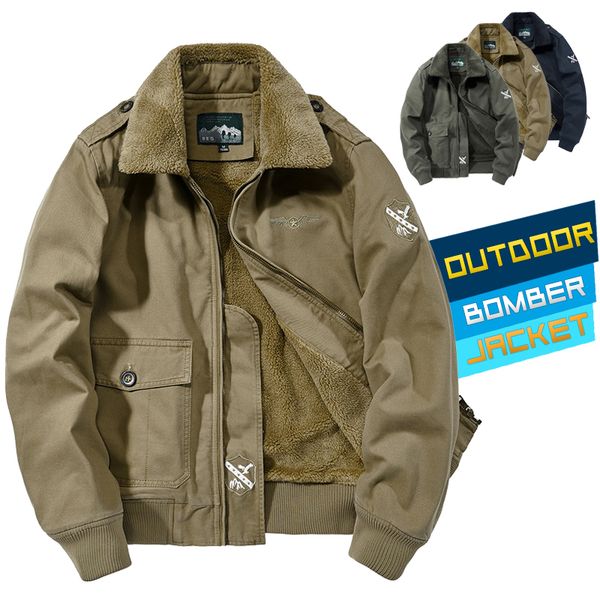 

new brand 2020 of the men's military see lined bomber man's jacket pilot winter blazers with zipper 1tdi, Black;brown