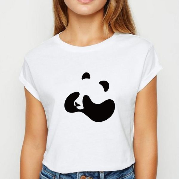 

oversize animal blindfolded t shirt women spring summer tshirt easy matching women's shirt o-collar t-shirts, White