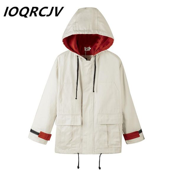 

завышение женщины куртка весна осень 2020 новый outwear с капюшоном с длинными рукавами на молнии карман повседневная мода wild сыпучие stud, Black;brown