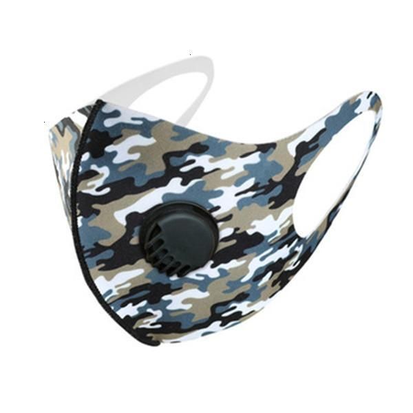 

washable valve in face masks stock pm2.5 camouflage breathing respirator ice silk cotton mask protective camo reusable iprotectiverrqk