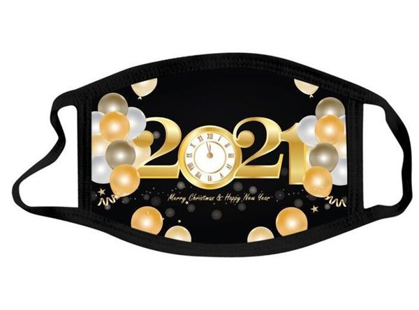 

2021 mask designer face cotton washable black mouth masks happy new year dustproof haze men women facemas