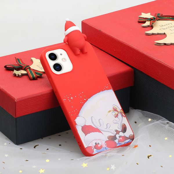 

merry christmas deer cartoon cute soft tpu phone case for iphone 12 mini 12 11 pro max xs xr xs max 7 8