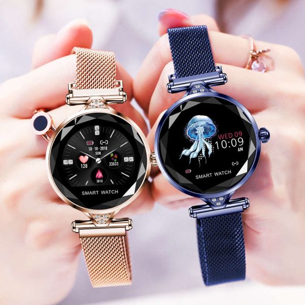 

new fashion bracelet h1 physiological period heart rate and blood prsure monitoring exercise round screen women's smart