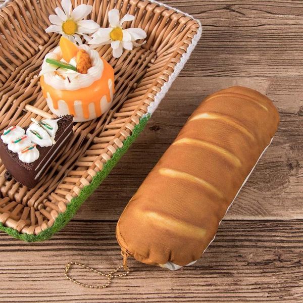 

pencil bags creative simulation bread school case cute pen bag for girls child kawaii stationery pouch office supplies tools1