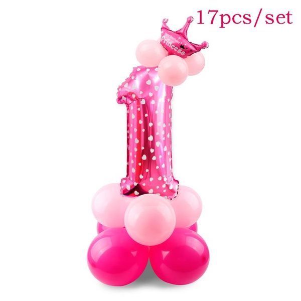 

qifu мой первый день рождения воздушные фольги воздушные шары air baby shower boy girl 1-й день рождения украшения для вечеринки kids party