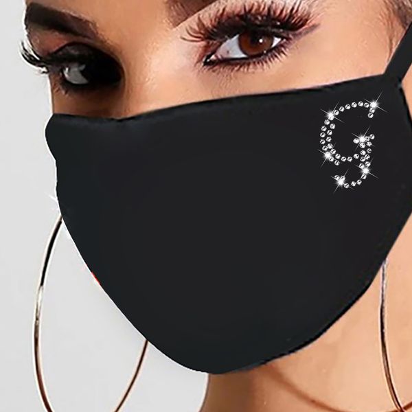 

rhinestone mask 26 face e-lement letter new printed pattern dustproof cotton washable reusable mondkapjes wasbaar 4 rp8bi