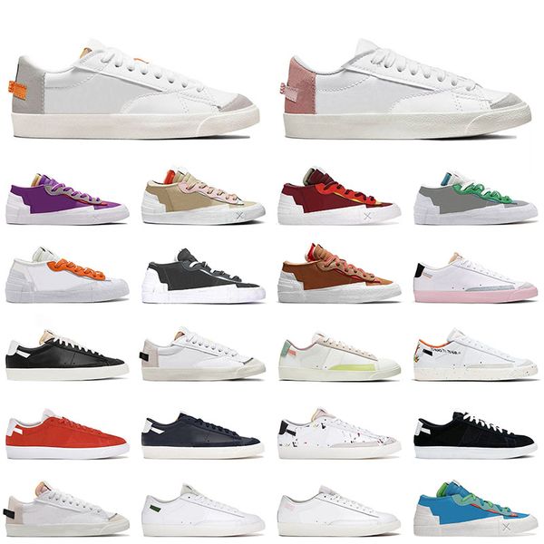 

big size us 11 low womens mens shoes black white sail pink oxford trainers blazers lows sneakers designer neptune blue iron grey purple dusk, White;red