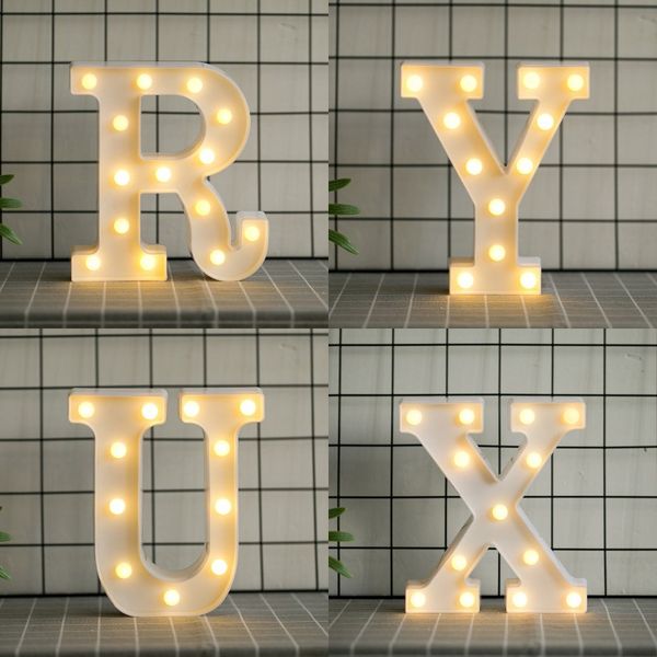 

led рождественский открытый ночной свет 26 английских букв арабских цифр символ бытовой день рождения вечеринка лампа 5 3hb j2