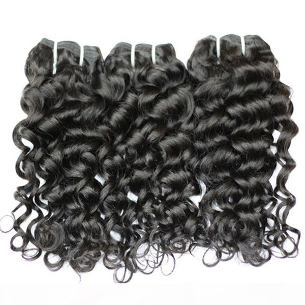 

brazilian curly hair wavy extensions weft peruvian virgin hair bundles italian curly unprocessed virgin human hair, Black