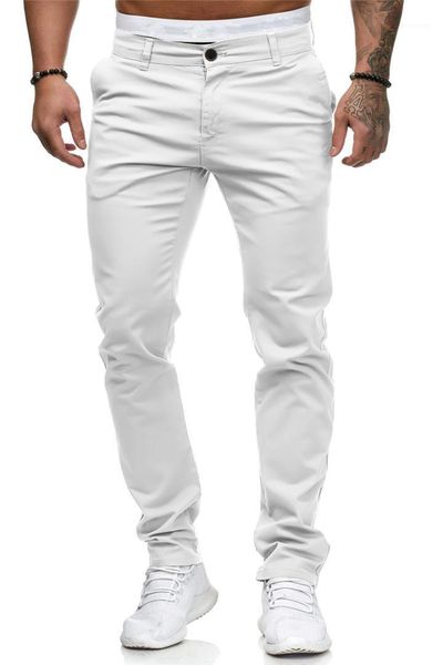 

men's new summer fashion versatile casual pocket slim solid color pants1, Black