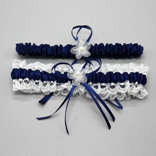 

2pcs women bridal lace garter bowknot wedding party bridal lingerie leg garter ring for women/female/bride, Black;white