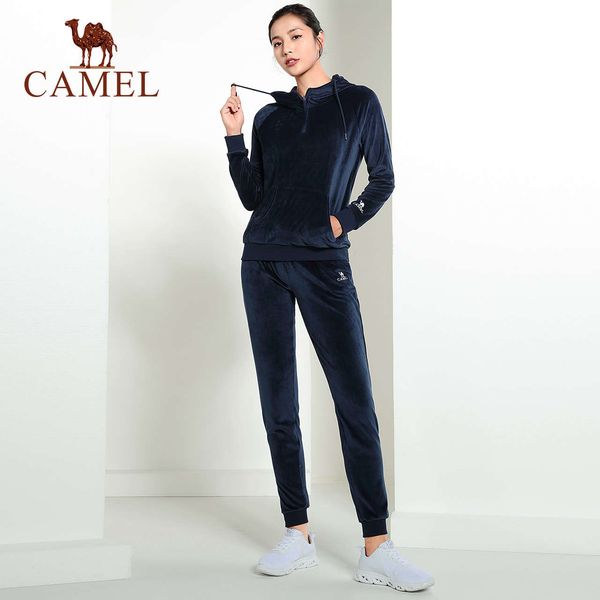 

1women's wear casual yoga camel plush running gym sports suit, Gray