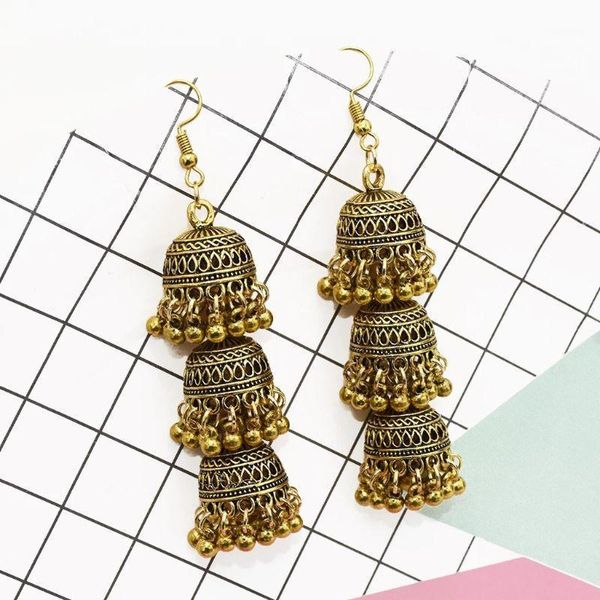 

vintage bollywood gypsy oxidized traditional jhumka jhumki earrings women1, Silver