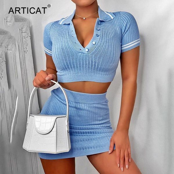 

articat two piece set knitted summer dress women short sleeve cropped bodycon mini dress elastic casual high waist party1, Black;gray