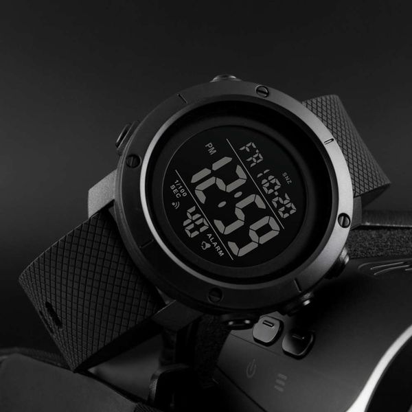 

watch function men's multi outdoor electronic luminous waterproof countdown high school student fashion sports watch, Slivery;brown