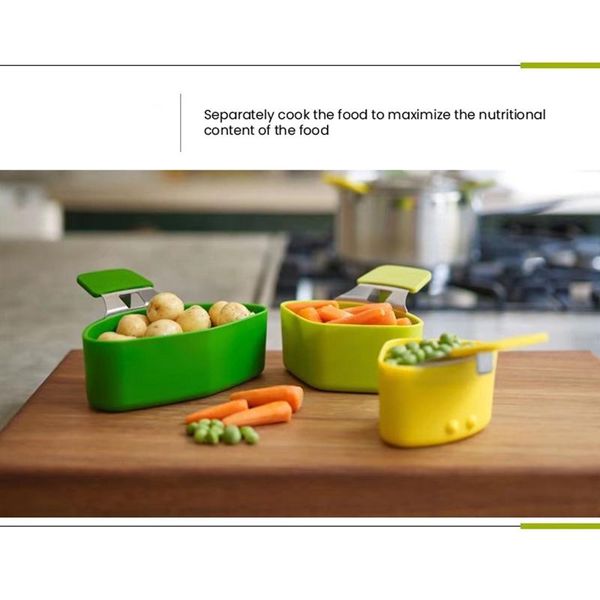 

3 pcs set steamer basket cooker instant pot for cooking vegetable multifunction kitchen accessories cookware 3 pcs set bbymvi