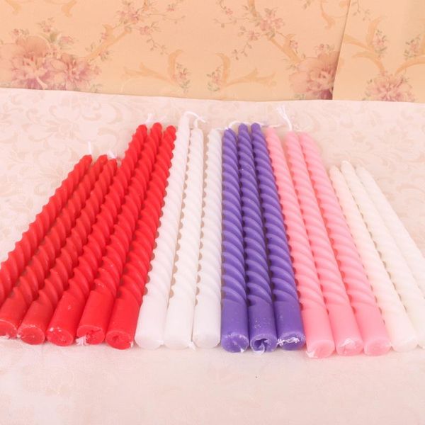 

12шт конус скрученные бездымные резьбовые свечи подсвечник спираль длинные свечи воск для ужина на столе свадьба украшения вечеринки wmtvru