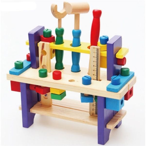 

wooden tools multi-function practical ability wooden toys workbench wooden toys lj201009