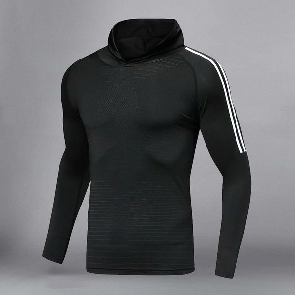

2021 polyester gym sports fitness running men's training shirt long-sleeved t-shirt top, White;black