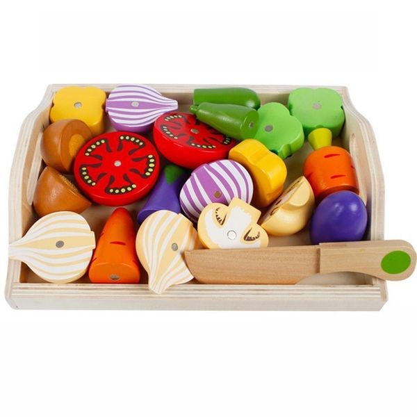 

children magnetic cute kitchen pretend play simulation fruit vegetable kitchenware cooking set for kids y200428