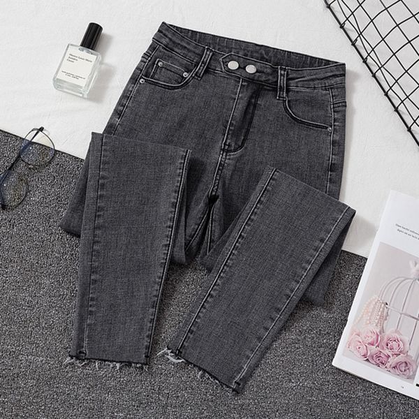 

plus size jeans female 2020 denim pants black jeans for woman donna stretch bottoms feminino skinny pants for women trousers y1214, Blue
