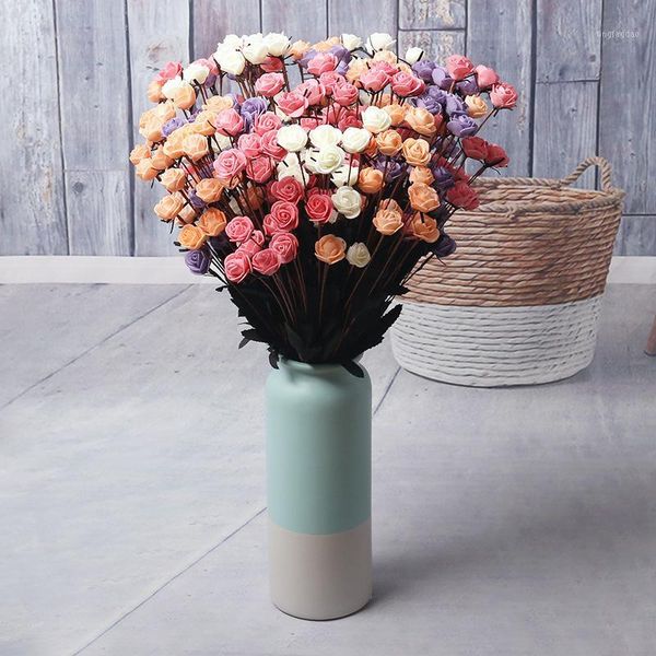 

decorative flowers & wreaths 15 simulation small rose flower silk artificial wedding hall home decor el arrangement decoration1