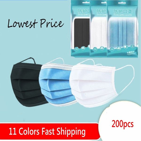 

3 masks disposable face colorful mask layer anti dust mouth facemask cover 3-ply non-woven dhlcn5heu
