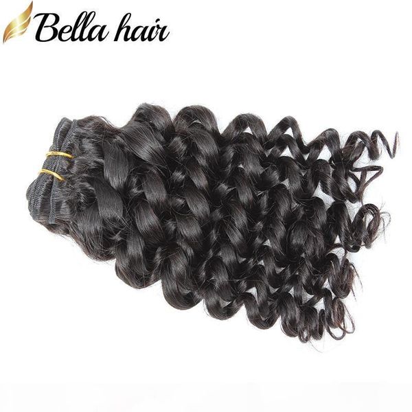 

brazilian virgin hair bundles deep curly human hair funmi hair weft extensions weaves 3pcs lot quality natural color bellahair, Black