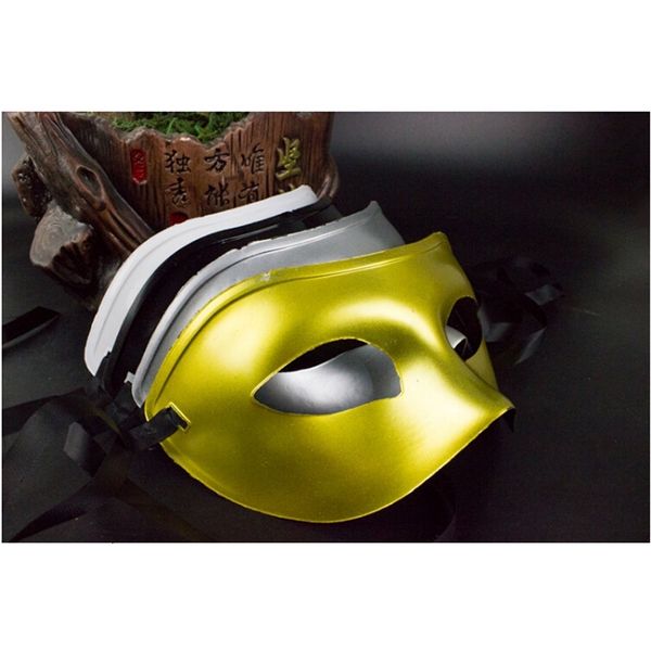 

men's fancy dress venetian masquerade masks plastic half face mask optional multi-color (black, white, gold, silver)outletk9f6